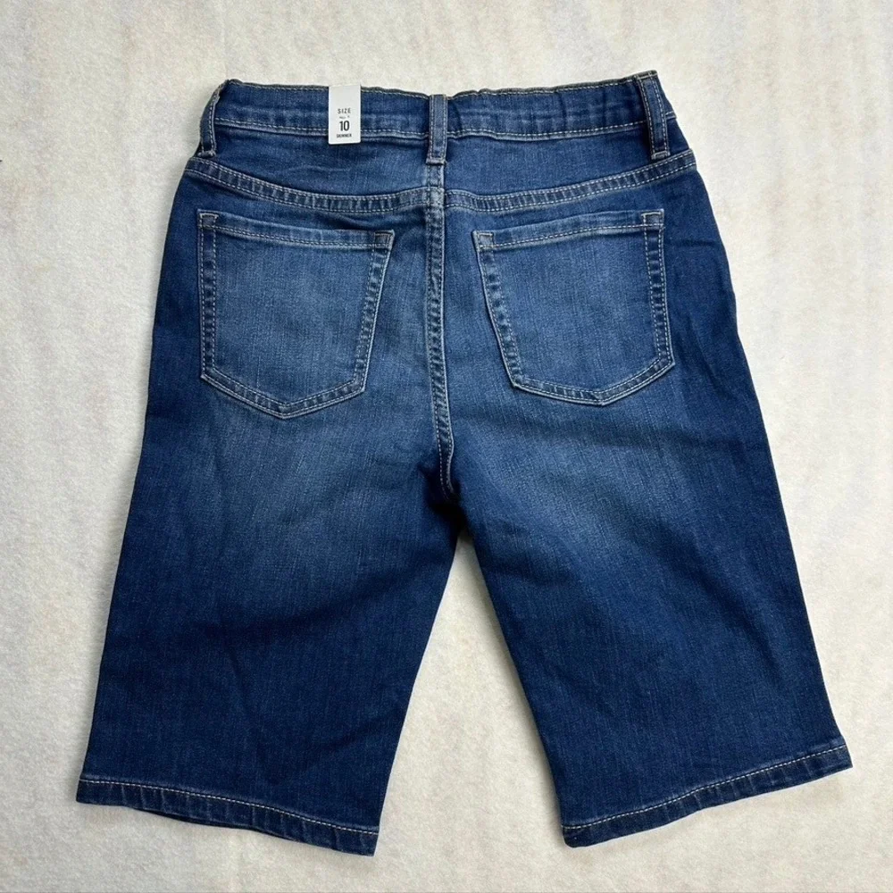 The Children's Place Kids Size 10 Zoe Wash Denim Skimmer Shorts Adjustable Waist